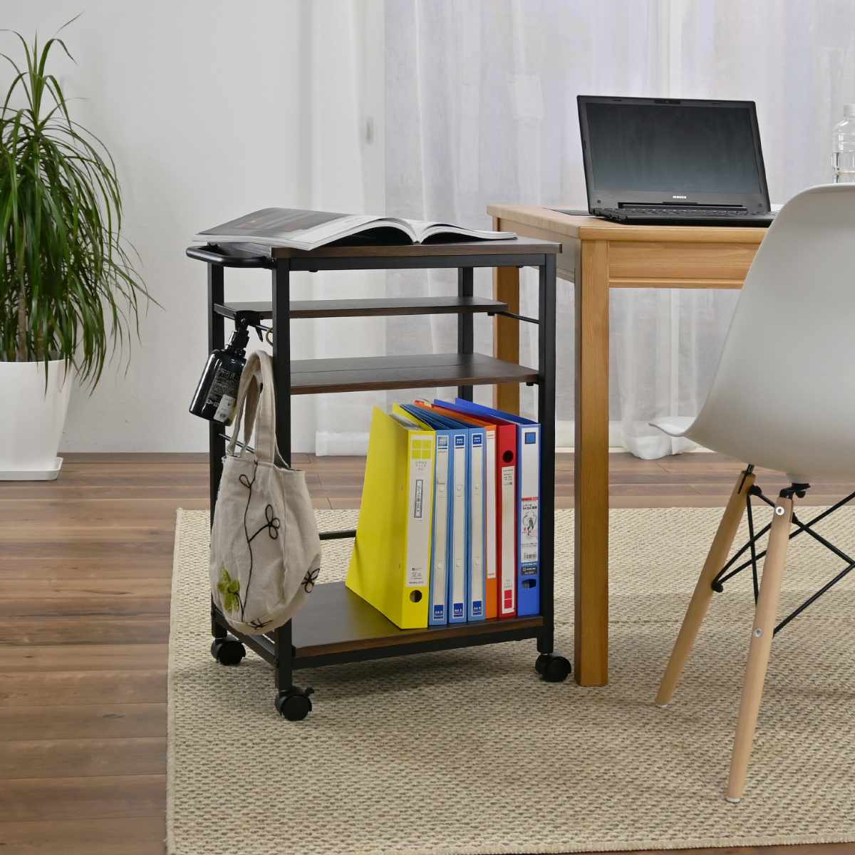 フクダクラフト キッチンワゴン スチールフレーム 幅53cm （ キッチン