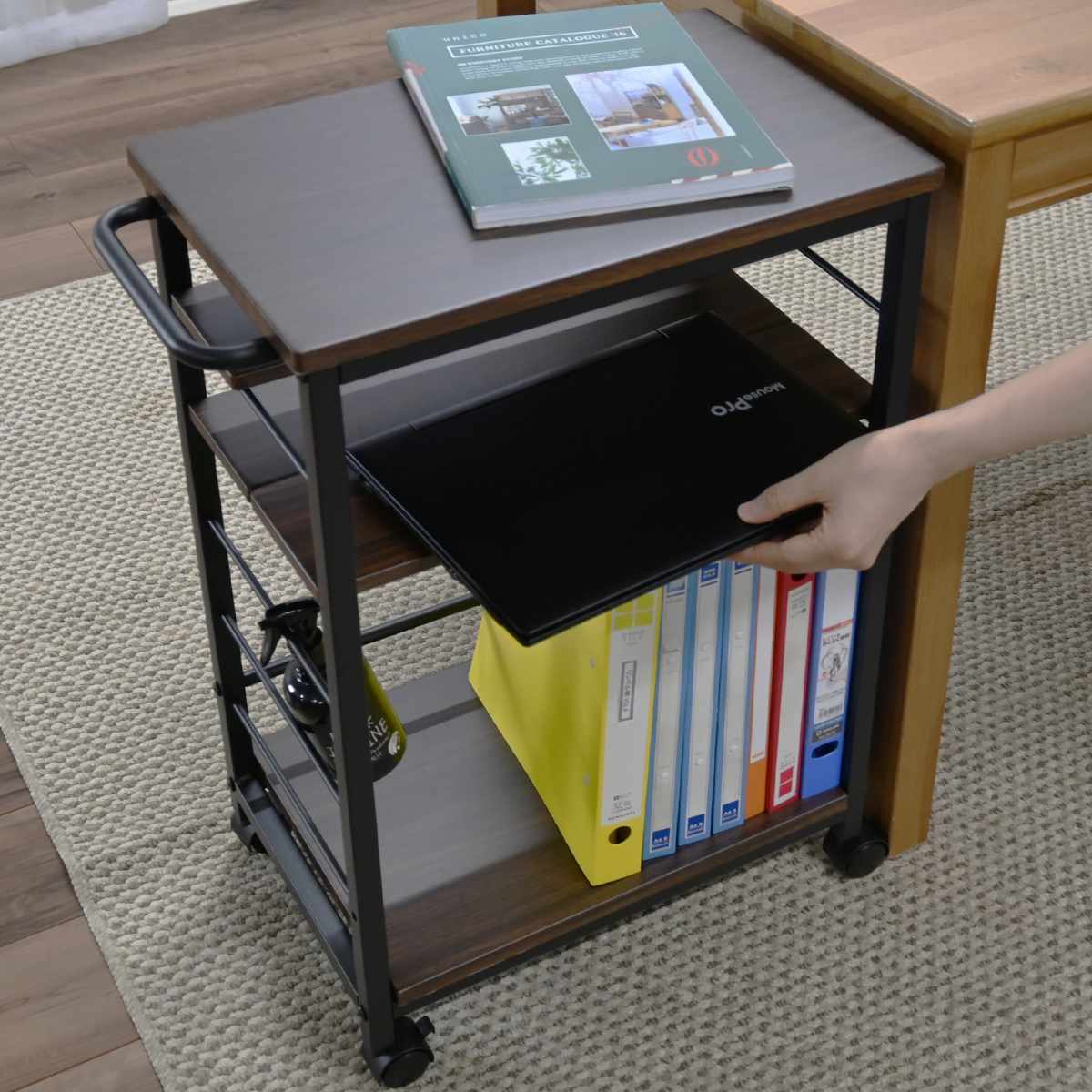 フクダクラフト キッチンワゴン スチールフレーム 幅53cm （ キッチン