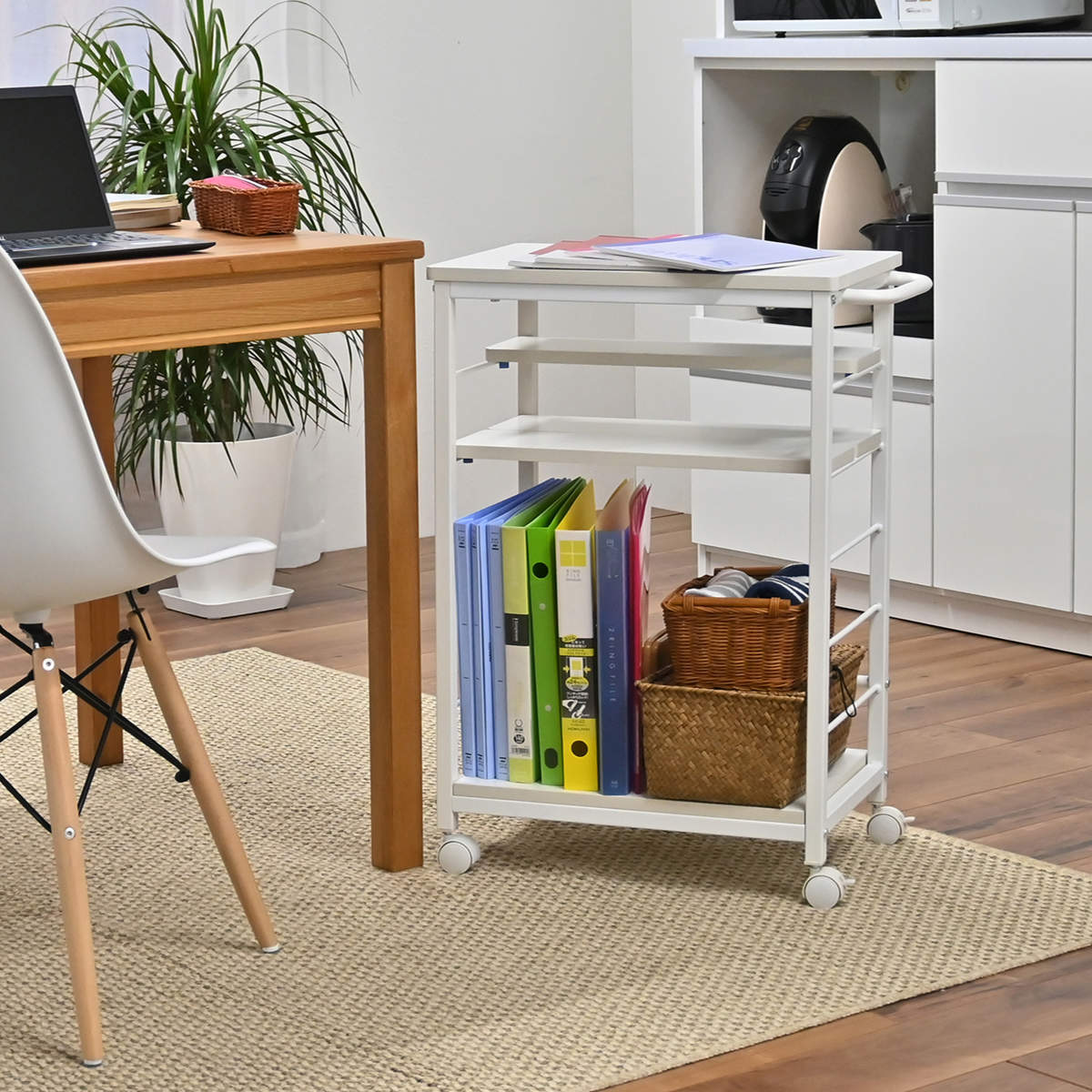 フクダクラフト キッチンワゴン スチールフレーム 幅53cm （ キッチン