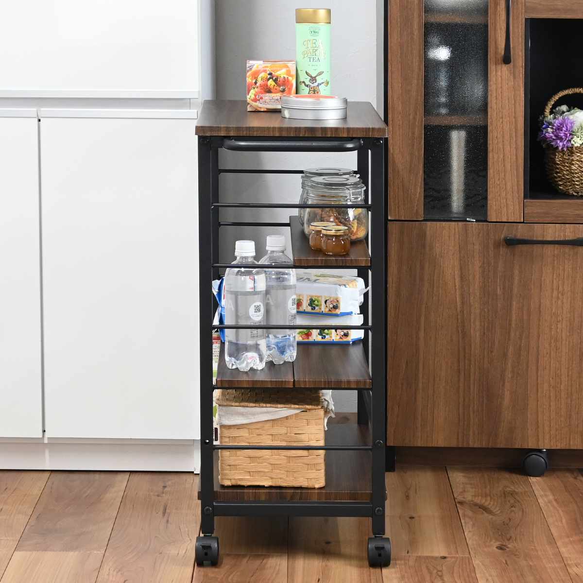 フクダクラフト キッチンワゴン スチールフレーム 幅53cm （ キッチン