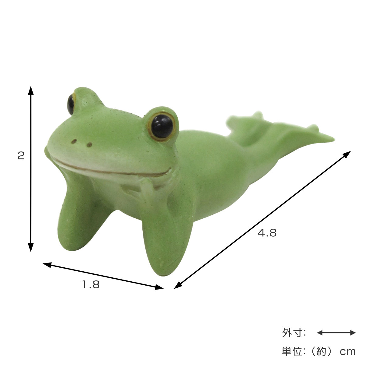 置き物 ミニサイズ 頬杖ごろん Copeau コポー （ カエル コポタロウ