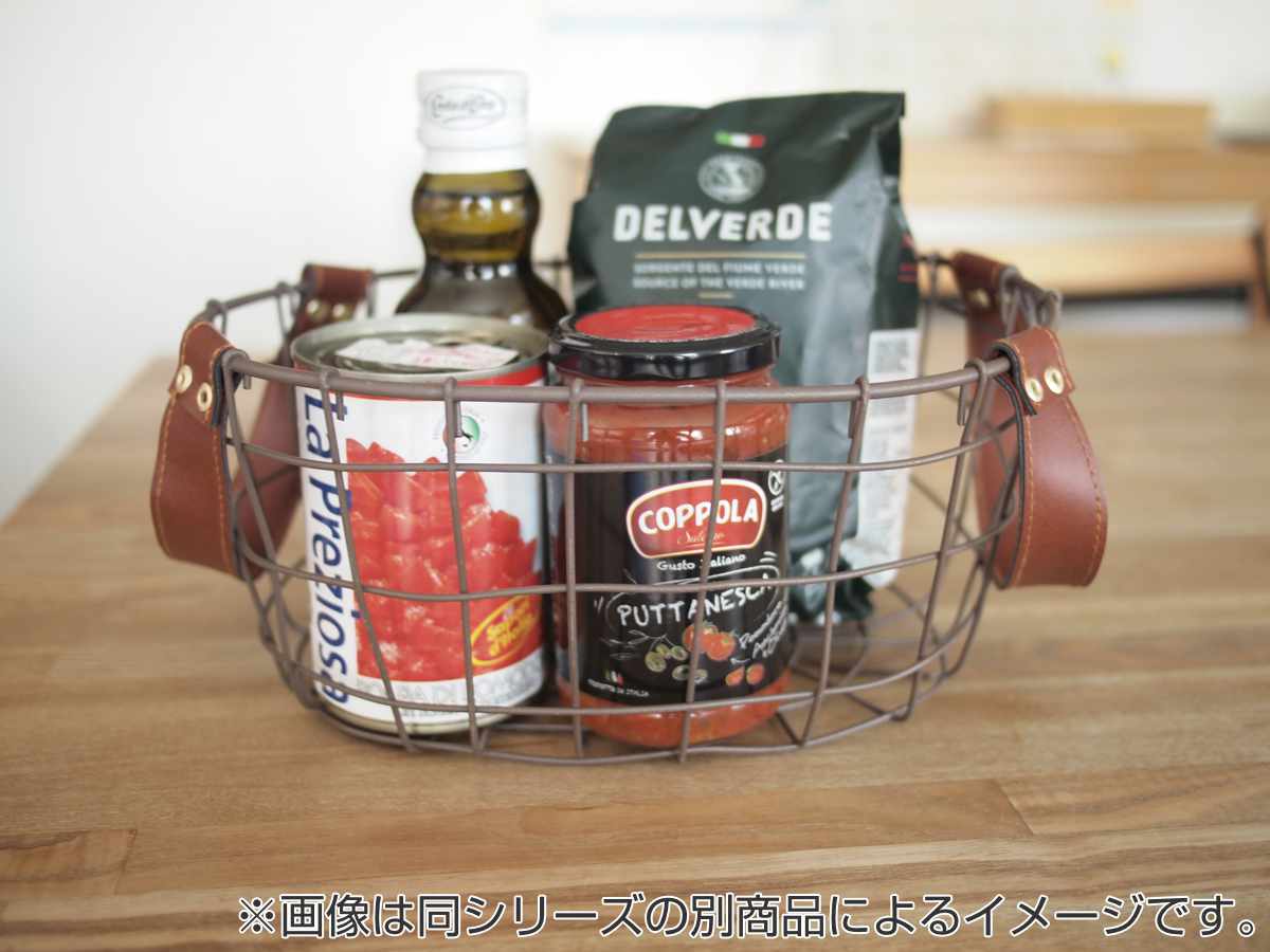 アイアンバスケット マテリア スクエア 小 （ バスケット かご 幅28