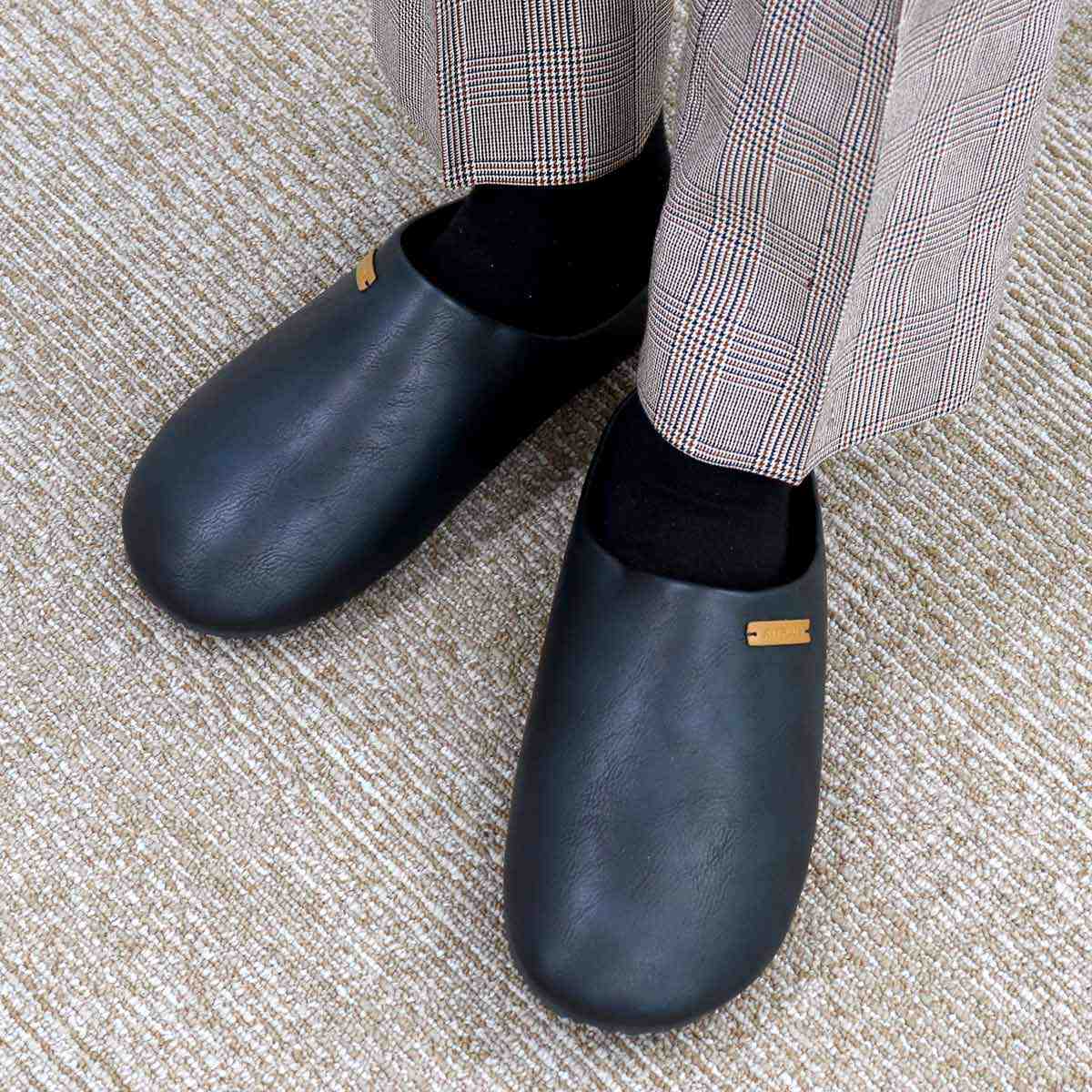 サンダル フェイクレザーサボサンダル 26.0〜26.5cm （ スリッパ