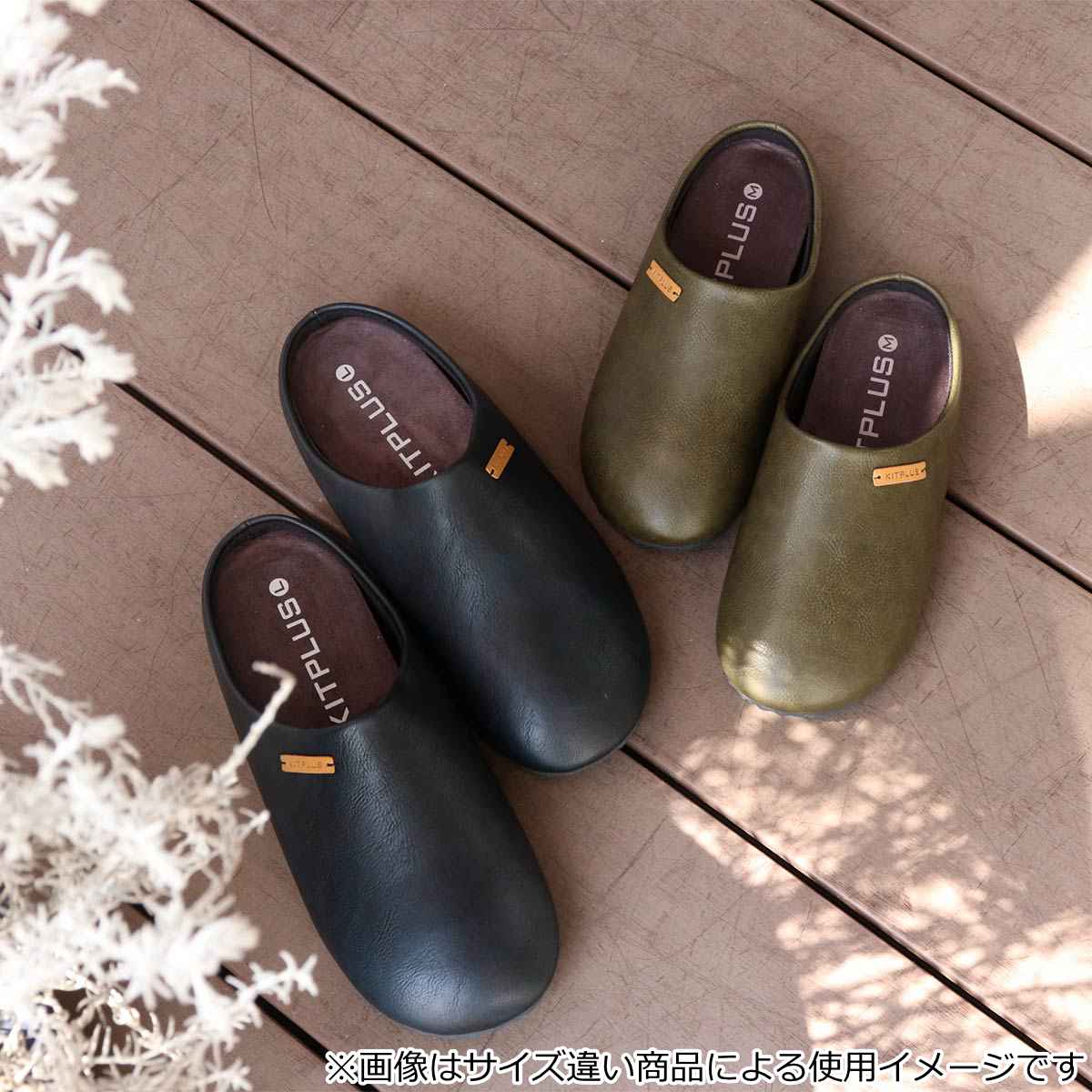 サンダル フェイクレザーサボサンダル M 26.0〜26.5cm KITPLUS