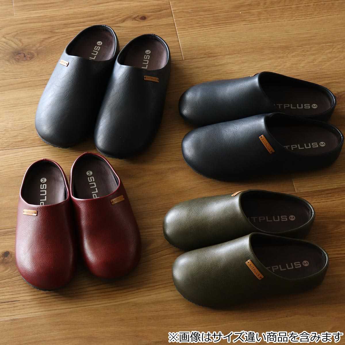 サンダル フェイクレザーサボサンダル M 26.0〜26.5cm KITPLUS 