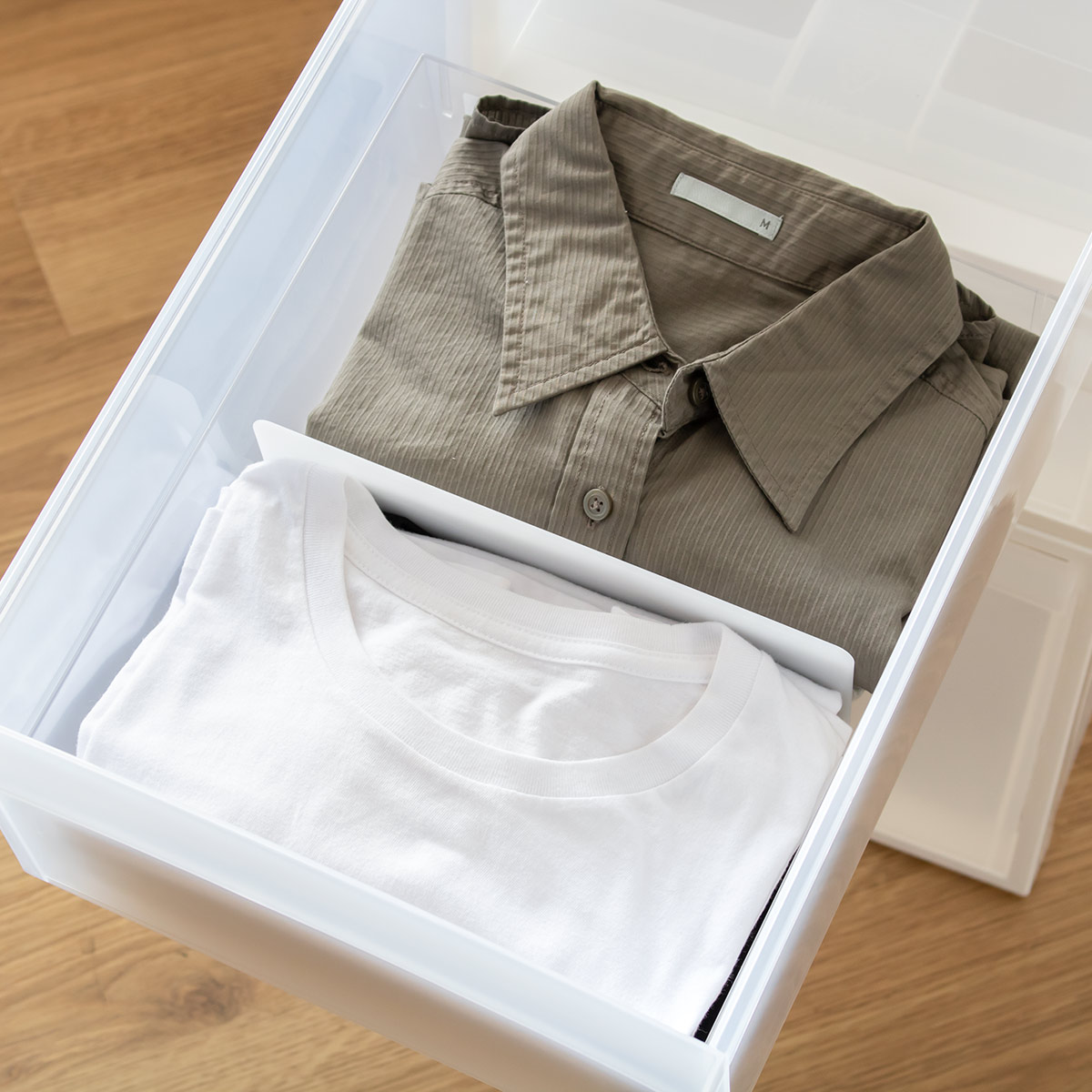 吉川国工業所 Tシャツケース （ 仕切りケース 幅27×奥行33×高さ9.5cm