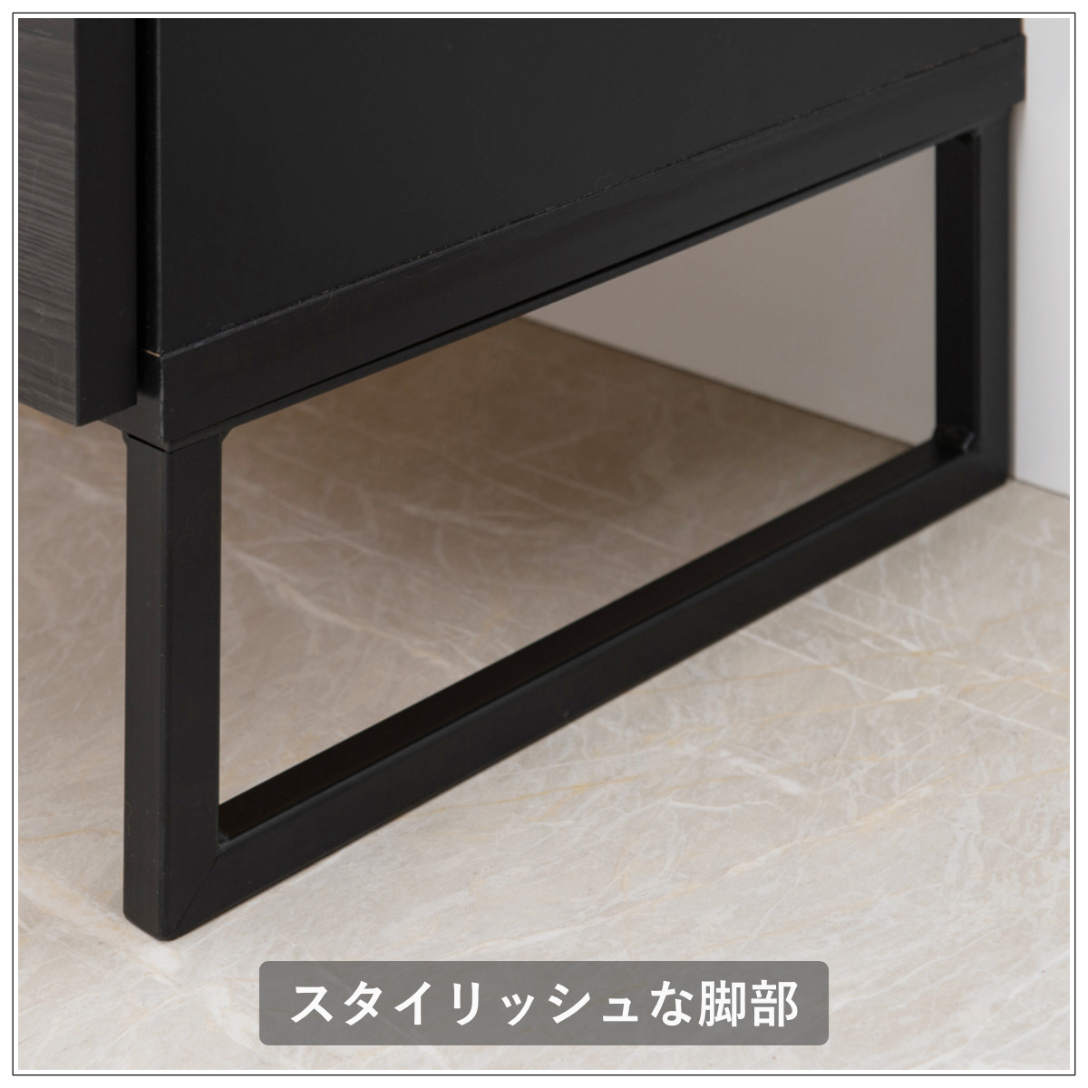 キャビネット 幅106cm スクエアキャビネット 引出し ロータイプ 日本製 完成品 （ 収納棚 リビング収納 シェルフ ラック 木目調 サイドボード ）の画像
