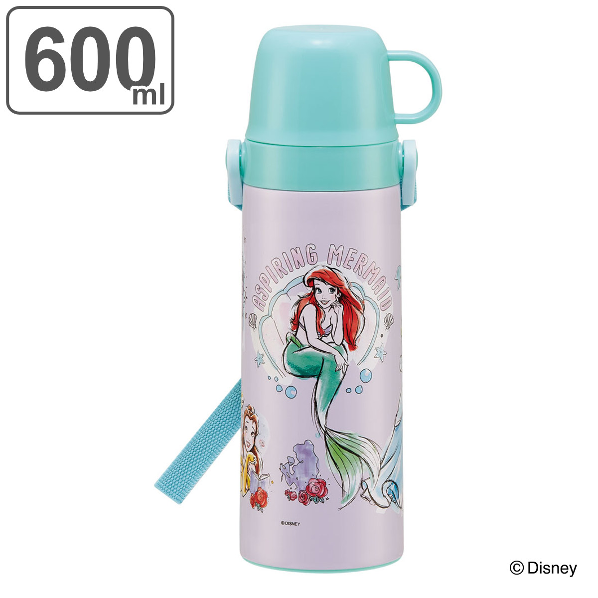 Disney（ディズニー） 水筒 キッズ 600ml 2way 直飲み コップ