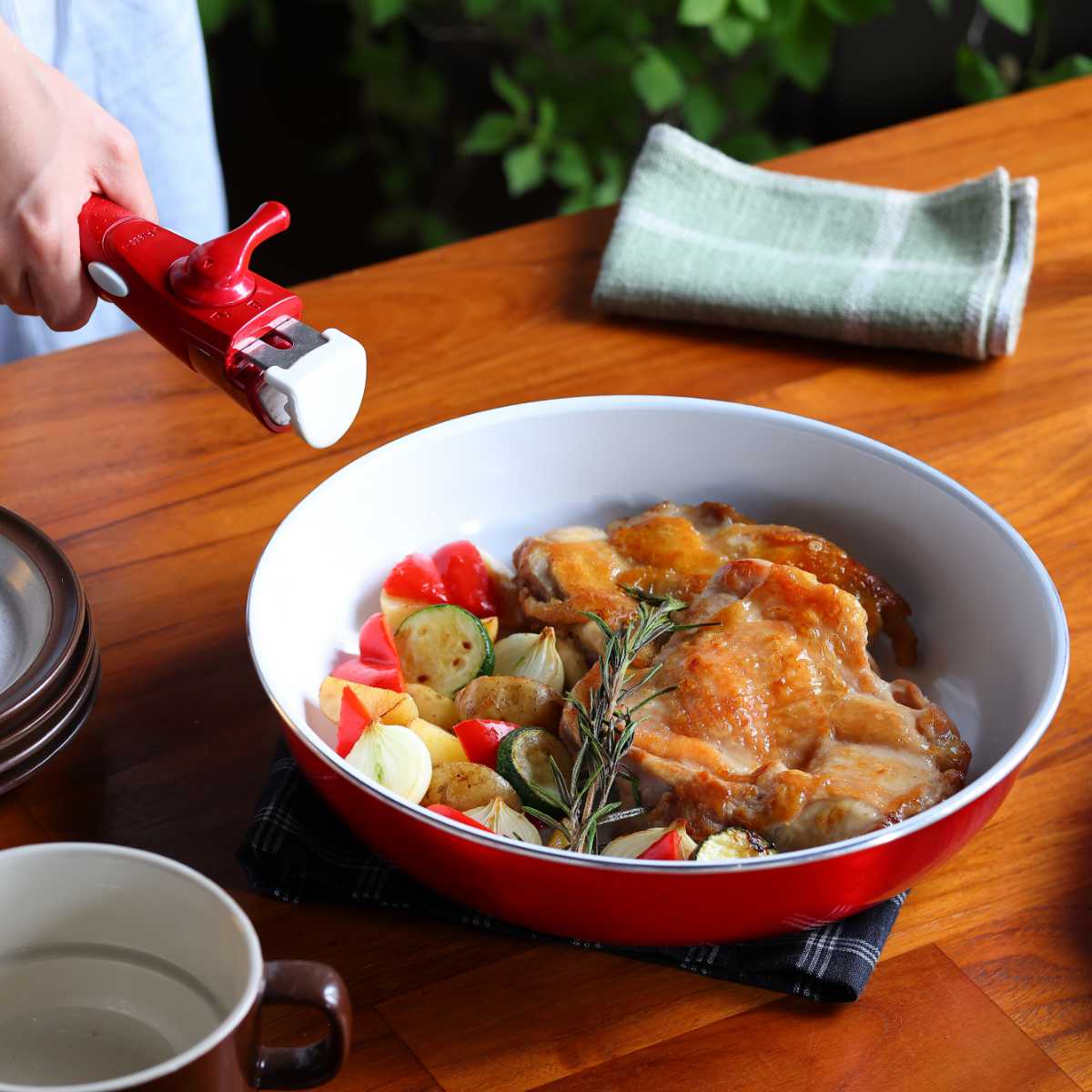 佐藤商事 D＆S セラミックフライパン・鍋 6点セット IH対応 着脱