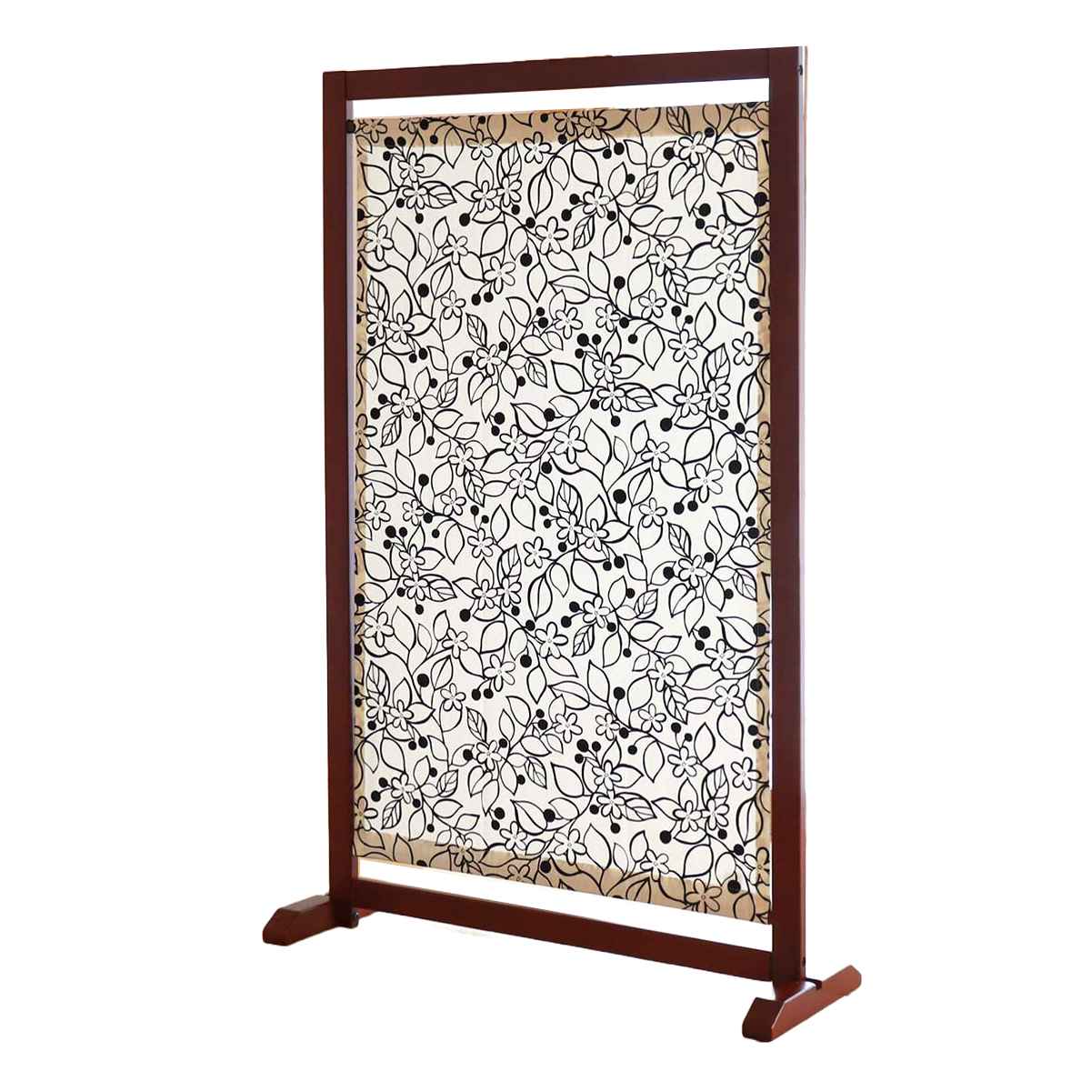 衝立 自立式1連衝立 花柄 高さ135cm （ 間仕切り 目隠し