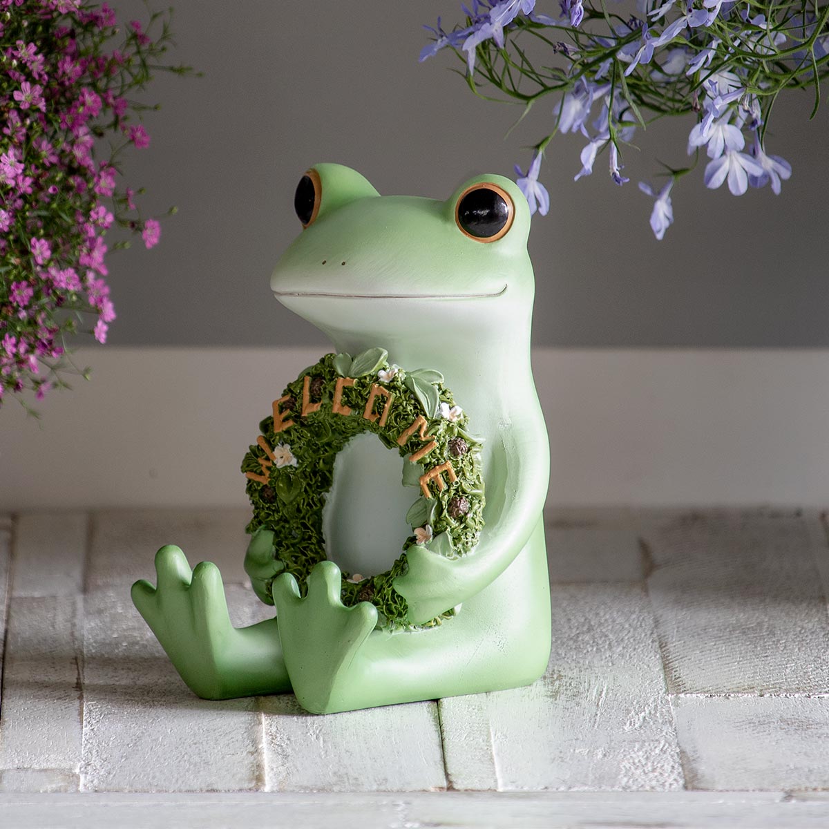 ガーデン オーナメント お座りWELCOME Copeau （ コポー カエル