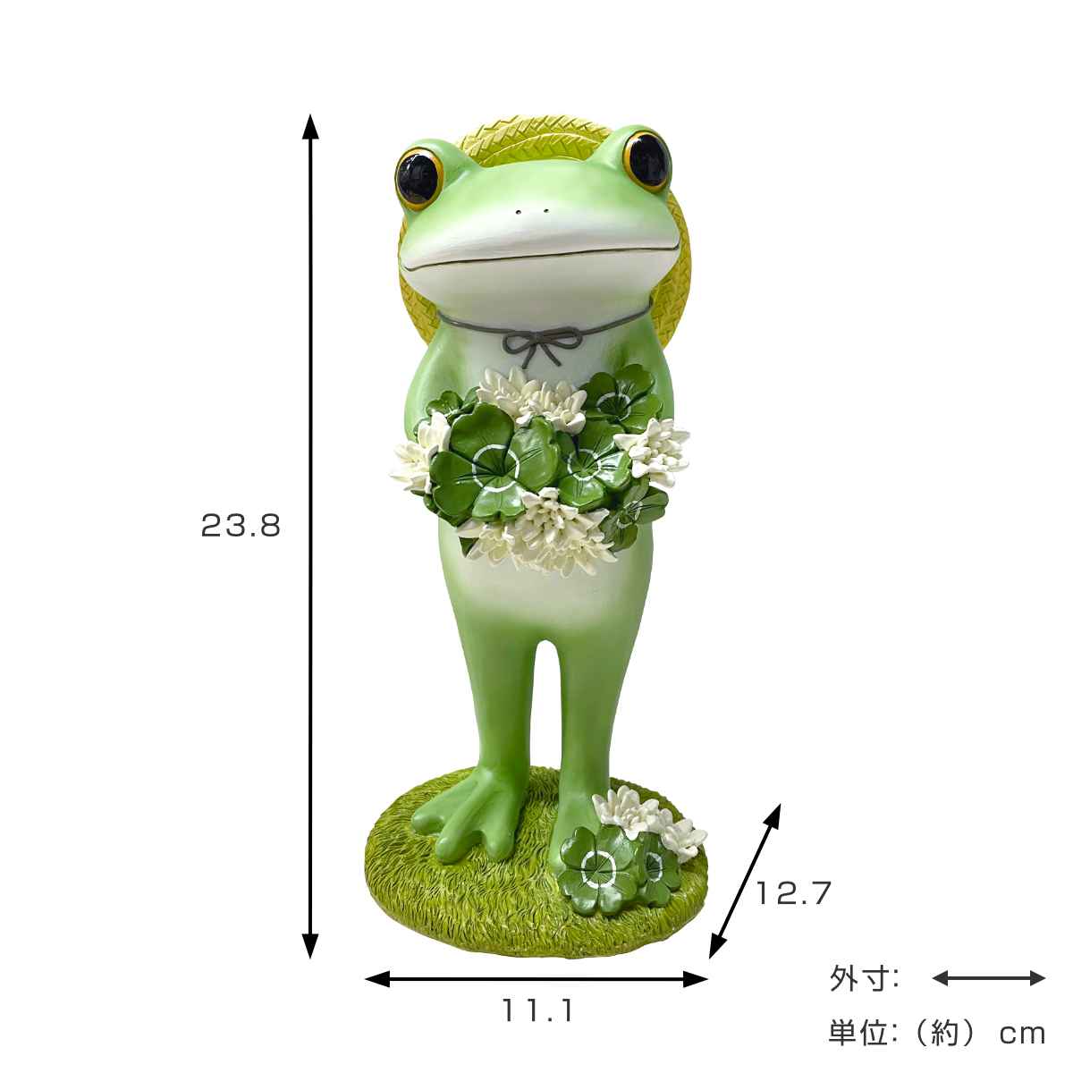 ガーデン オーナメント クローバーとカエル Copeau （ コポー カエル
