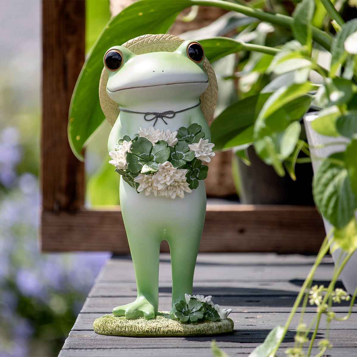 ガーデン オーナメント クローバーとカエル Copeau （ コポー カエル