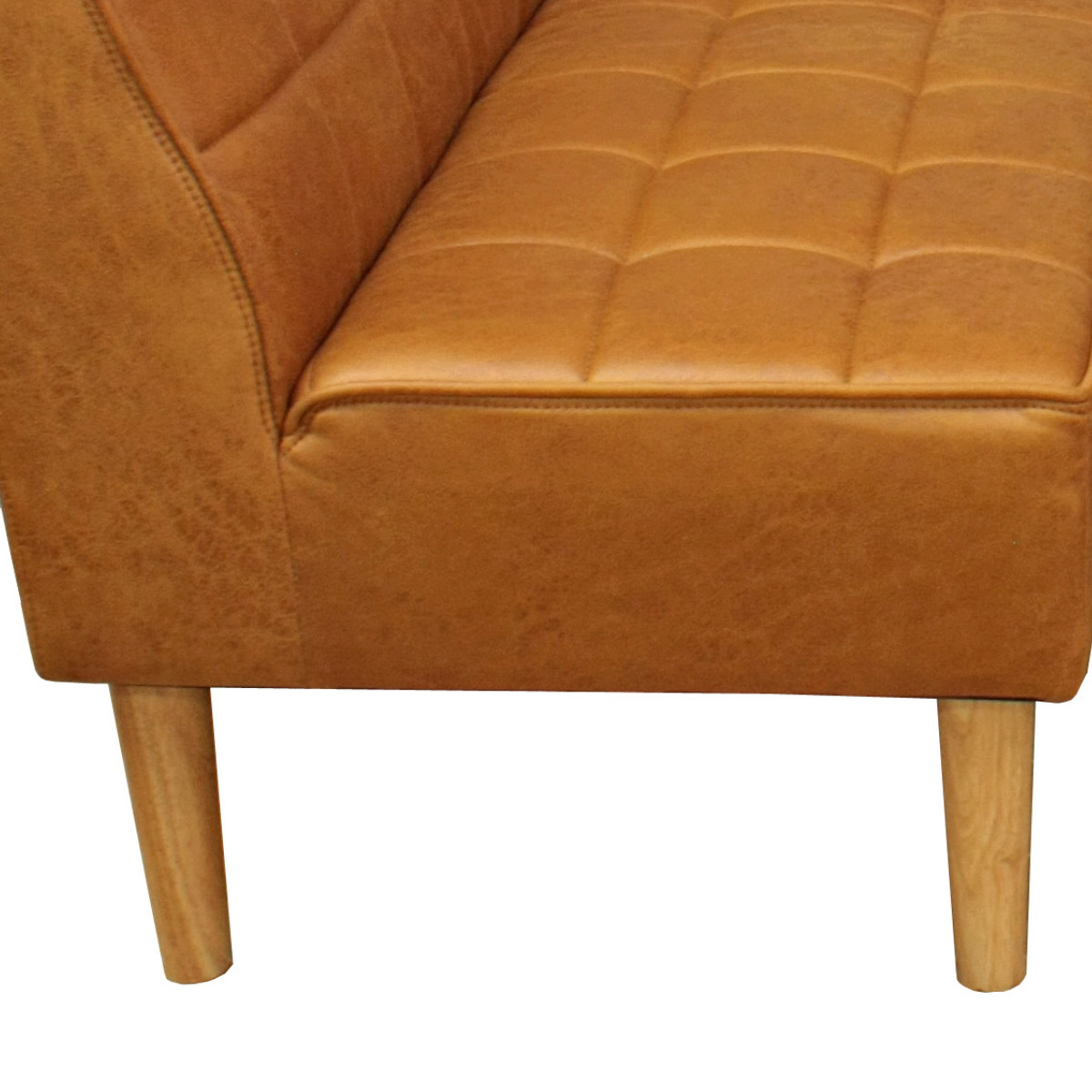 ソファ 二人掛け 幅135cm 肘掛け無し レザー調 （ 開梱設置 ソファー