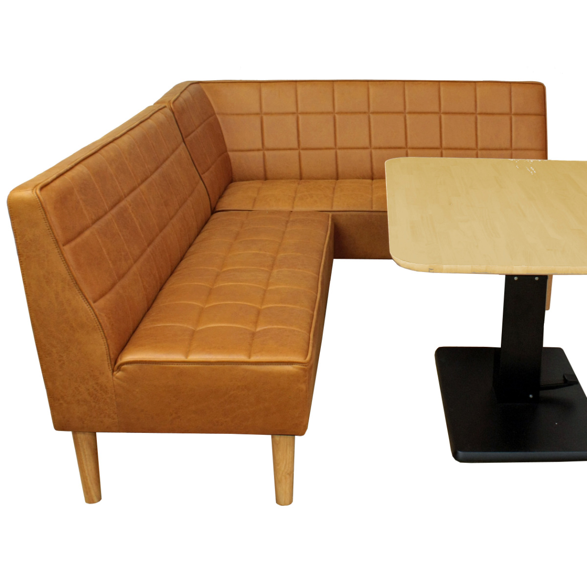 ソファ 二人掛け 幅135cm 肘掛け無し レザー調 （ 開梱設置 ソファー