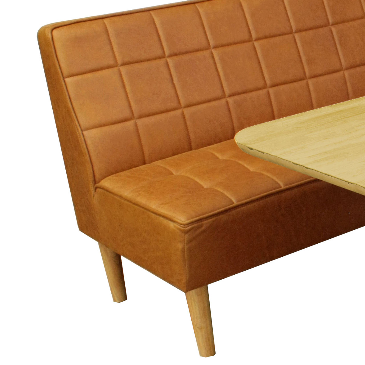 ソファ 二人掛け 幅135cm 肘掛け無し レザー調 （ 開梱設置 ソファー