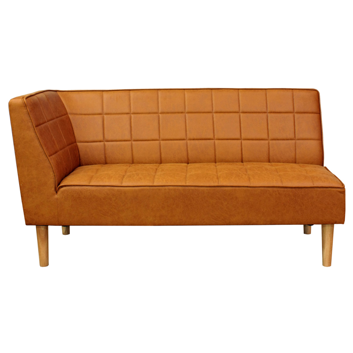 ソファ 二人掛け 幅155cm 右肘掛け レザー調 （ 開梱設置 ソファー