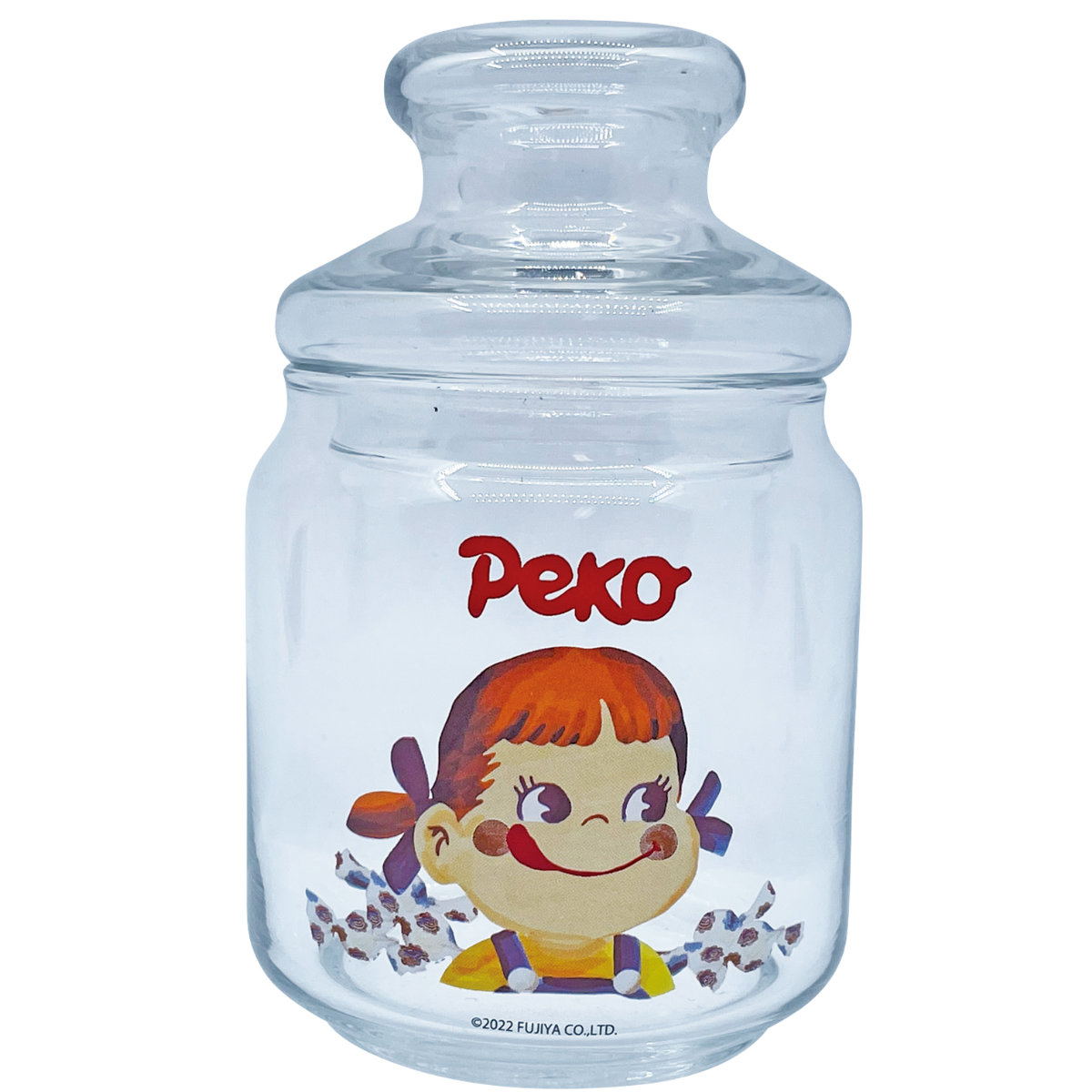 サンアート 保存容器 500ml キャンディポット ミルキーペコ ガラス製