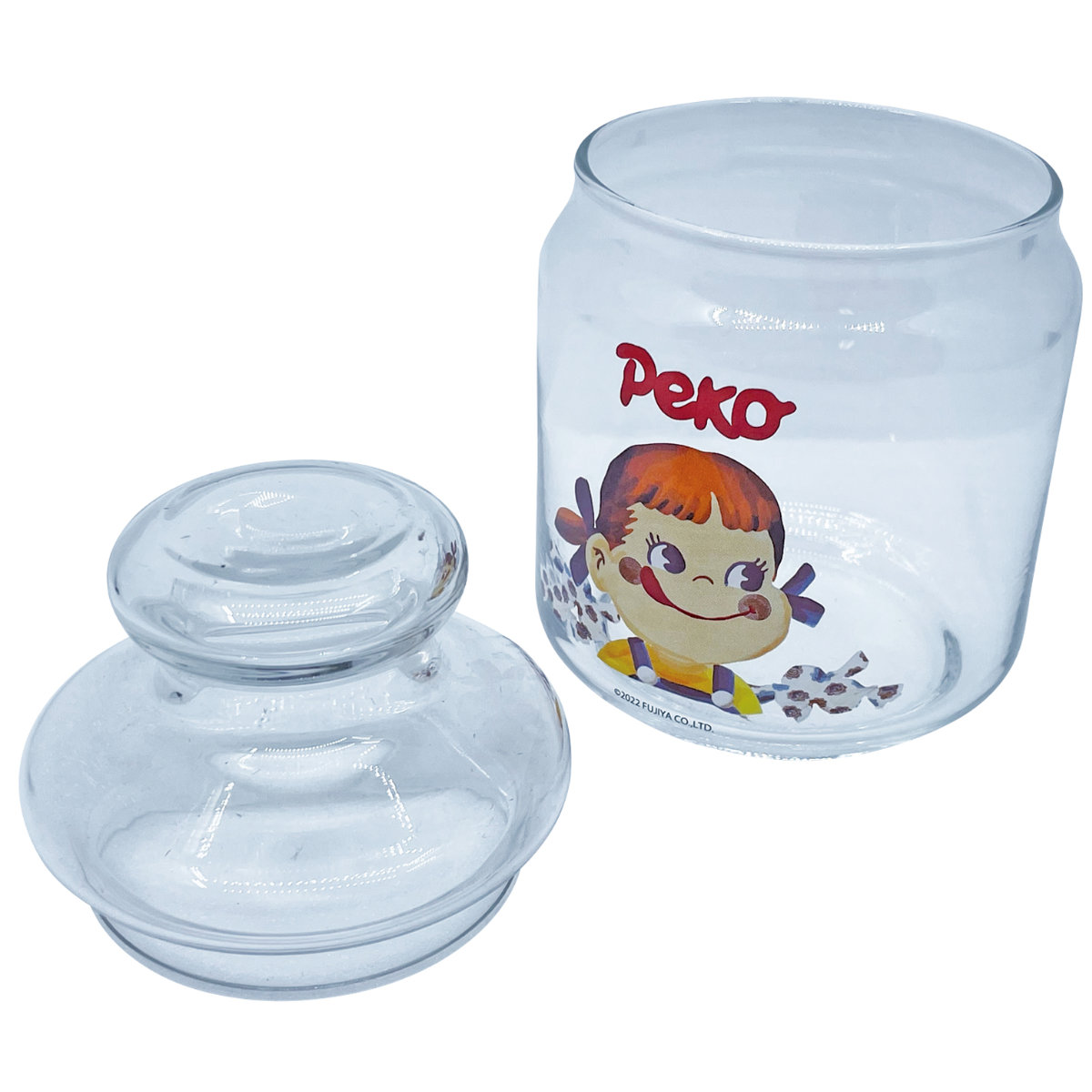 サンアート 保存容器 500ml キャンディポット ミルキーペコ ガラス製 
