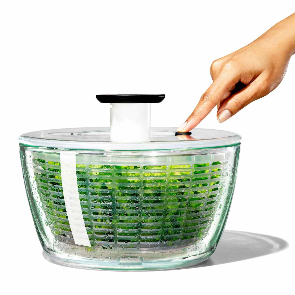 OXO（オクソー） ガラスサラダスピナー 食洗機対応 野菜水切り器