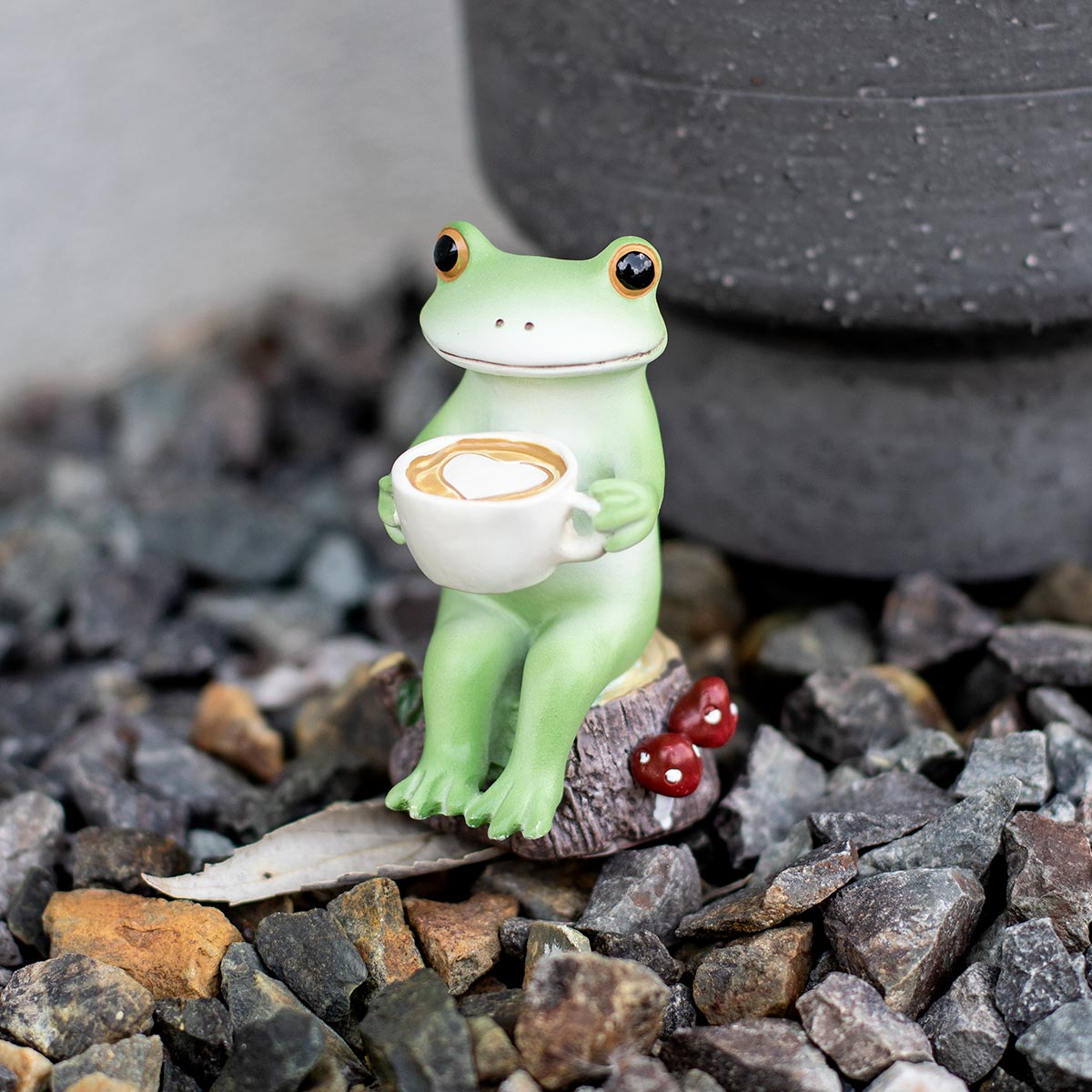 オーナメント ミドル カフェラテをどうぞ Copeau （ コポー カエル