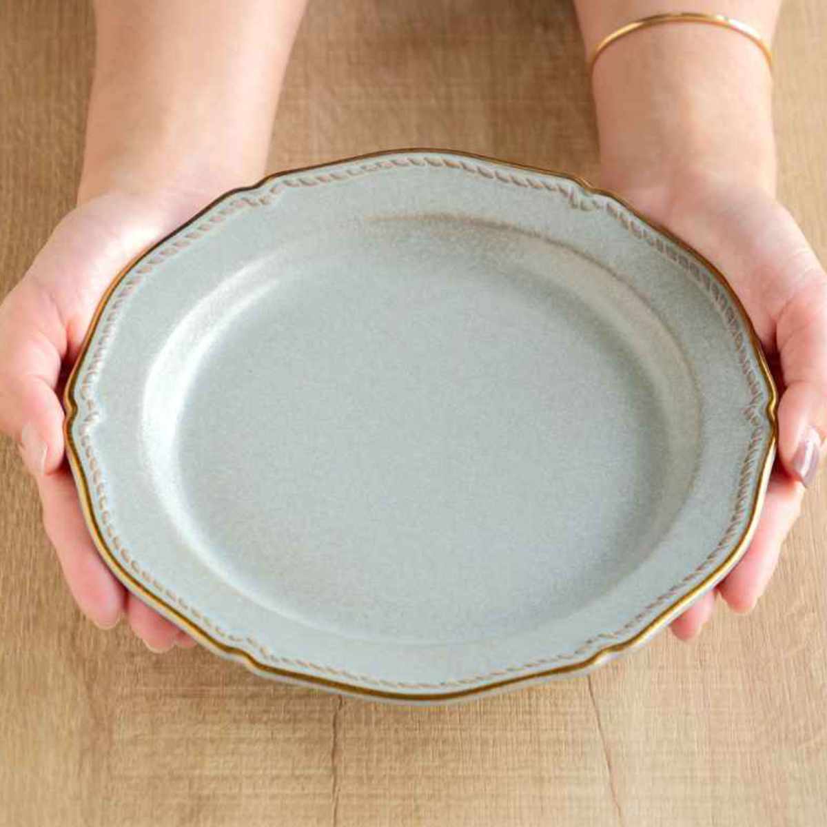 aito製作所 プレート 20cm M ステッチ 陶器 美濃焼 （ 食洗機対応 中皿