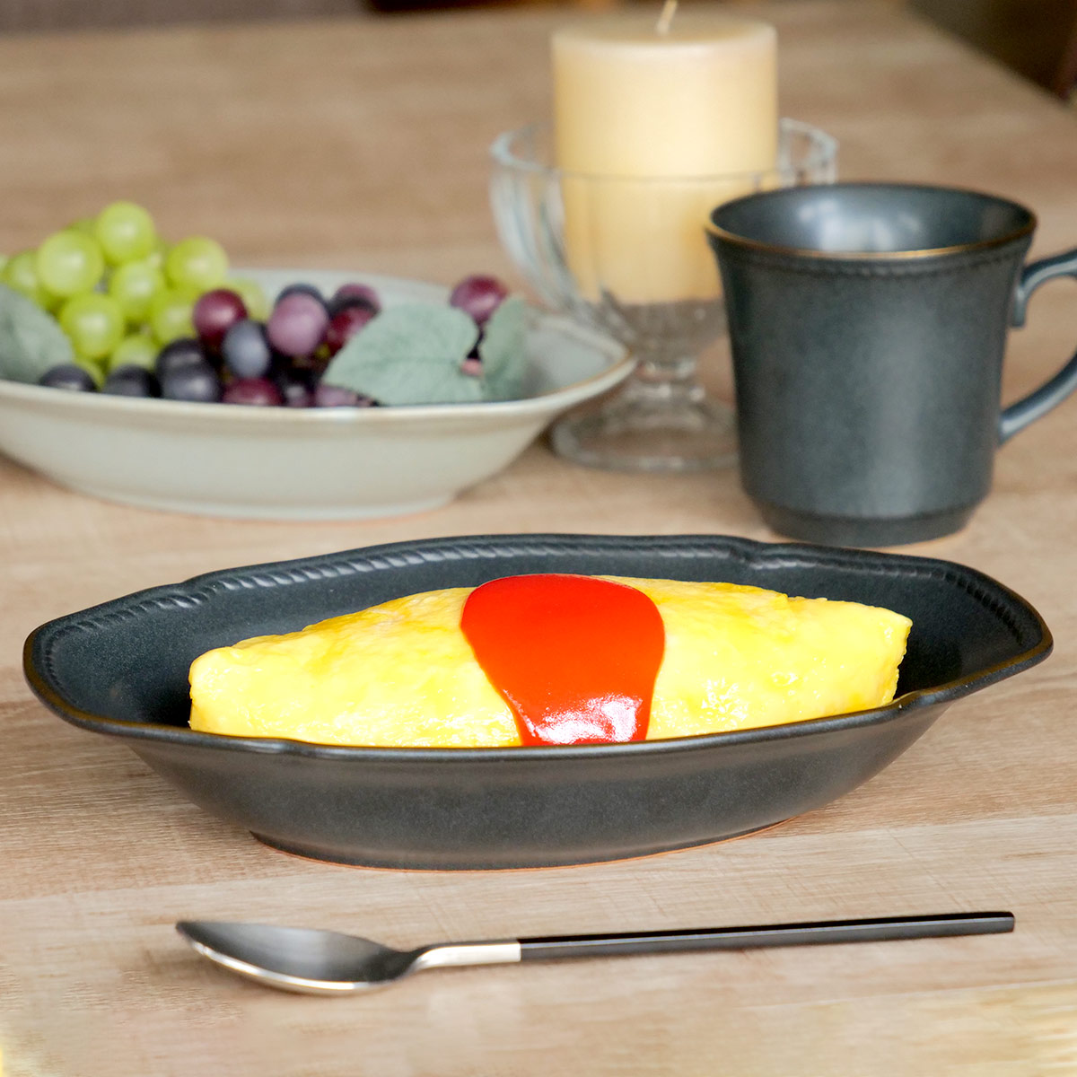 aito製作所 ボウル 24.5cm オーバルボウル ステッチ 陶器 美濃焼 （ 食