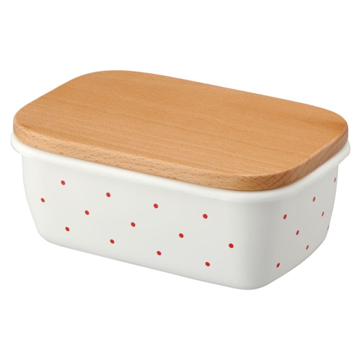 スケーター バターケース ホーロー 木蓋付き キャスミン （ ホーロー