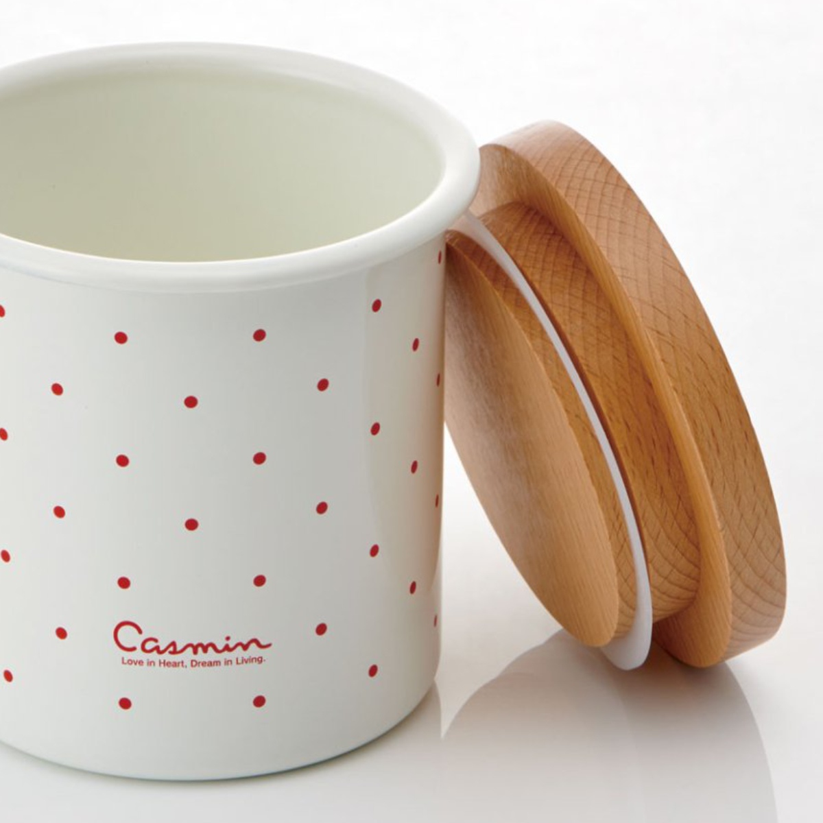 スケーター 保存容器 750ml ホーロー 木蓋付き キャスミン （ ホーロー