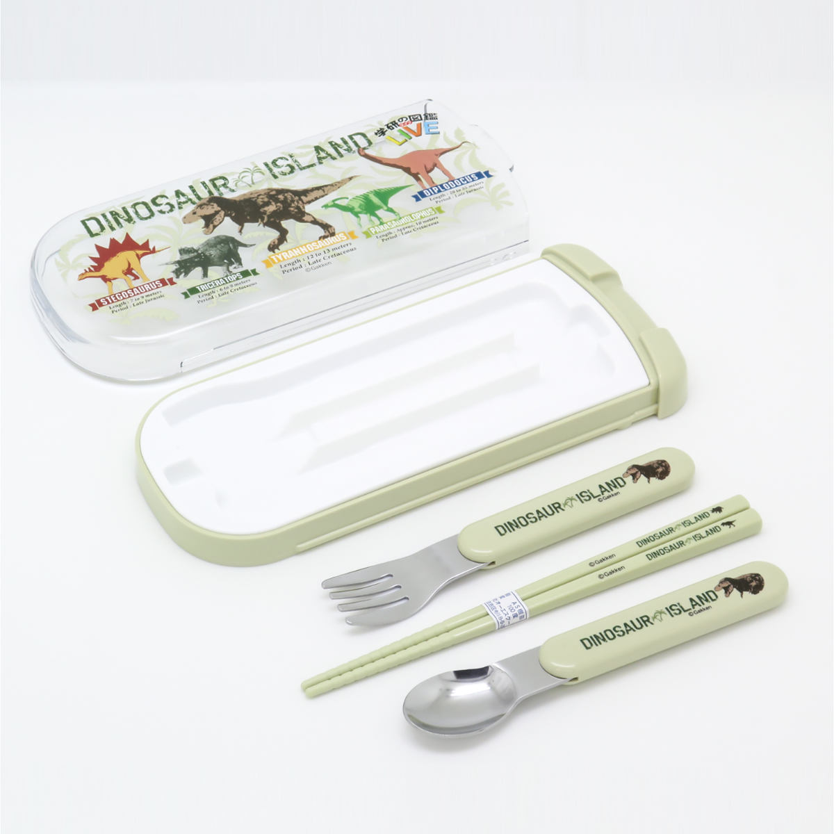 トリオセット 抗菌 箸 スプーン フォーク 学研の図鑑LIVE スライド式