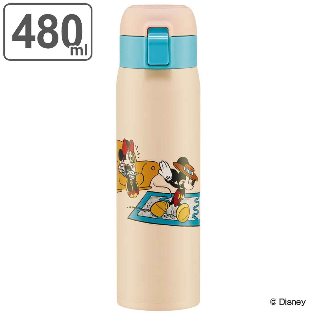 Disney（ディズニー） 水筒 480ml ステンレス 直飲み ワンタッチ