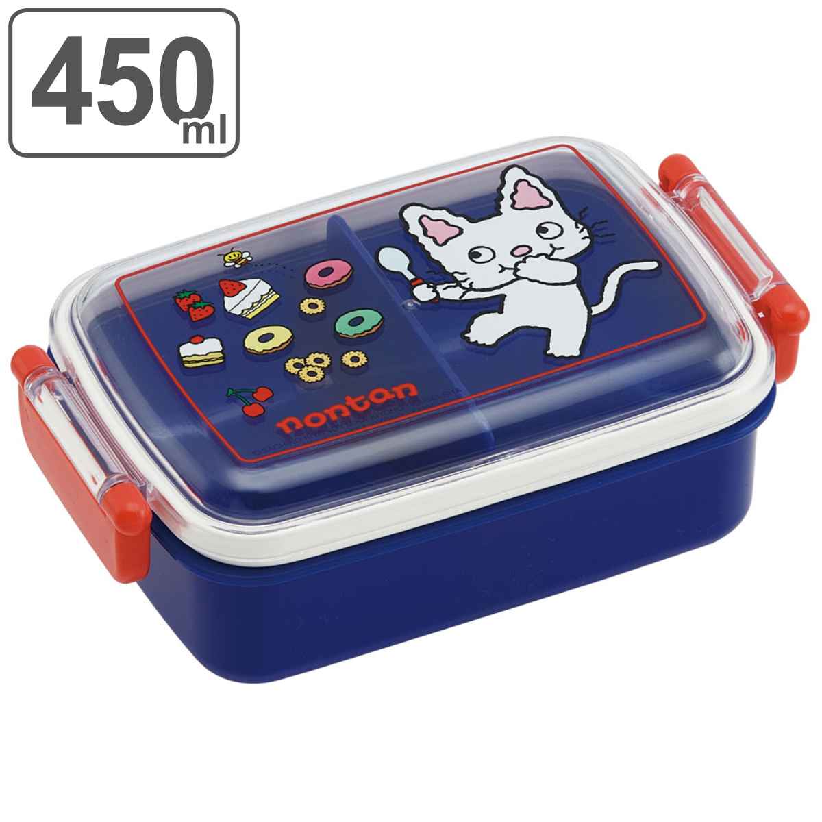 スケーター 弁当箱 1段 450ml 抗菌 ふわっと タイトランチ ノンタン