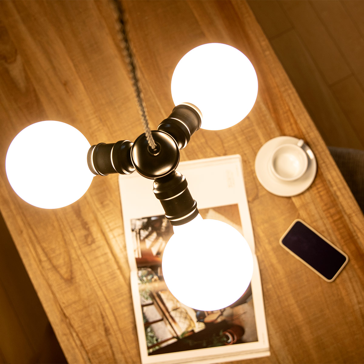 キシマ（KISHIMA） パッロ ペンダントライト Black3灯 （ 照明 ライト