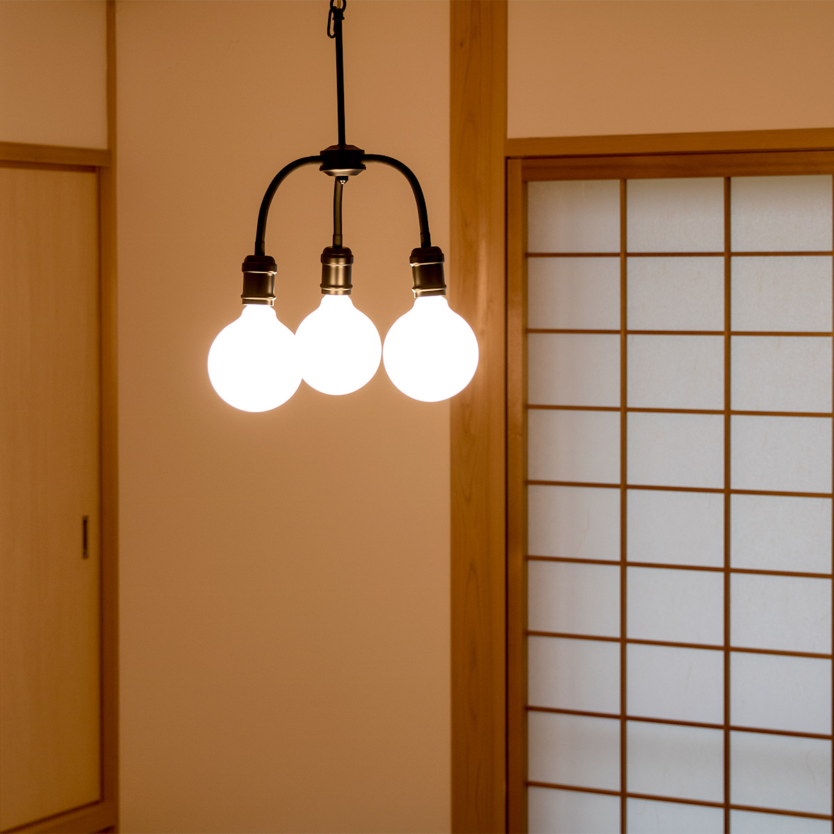 キシマ（KISHIMA） パッロ シャンデリア Black3灯 （ 照明 ライト LED
