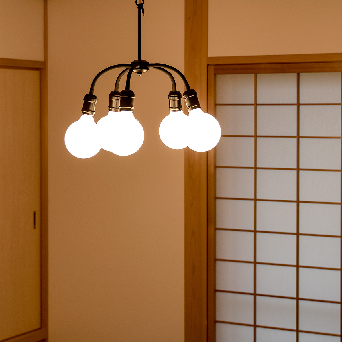 キシマ（KISHIMA） パッロ シャンデリア Black5灯 （ 照明 ライト LED