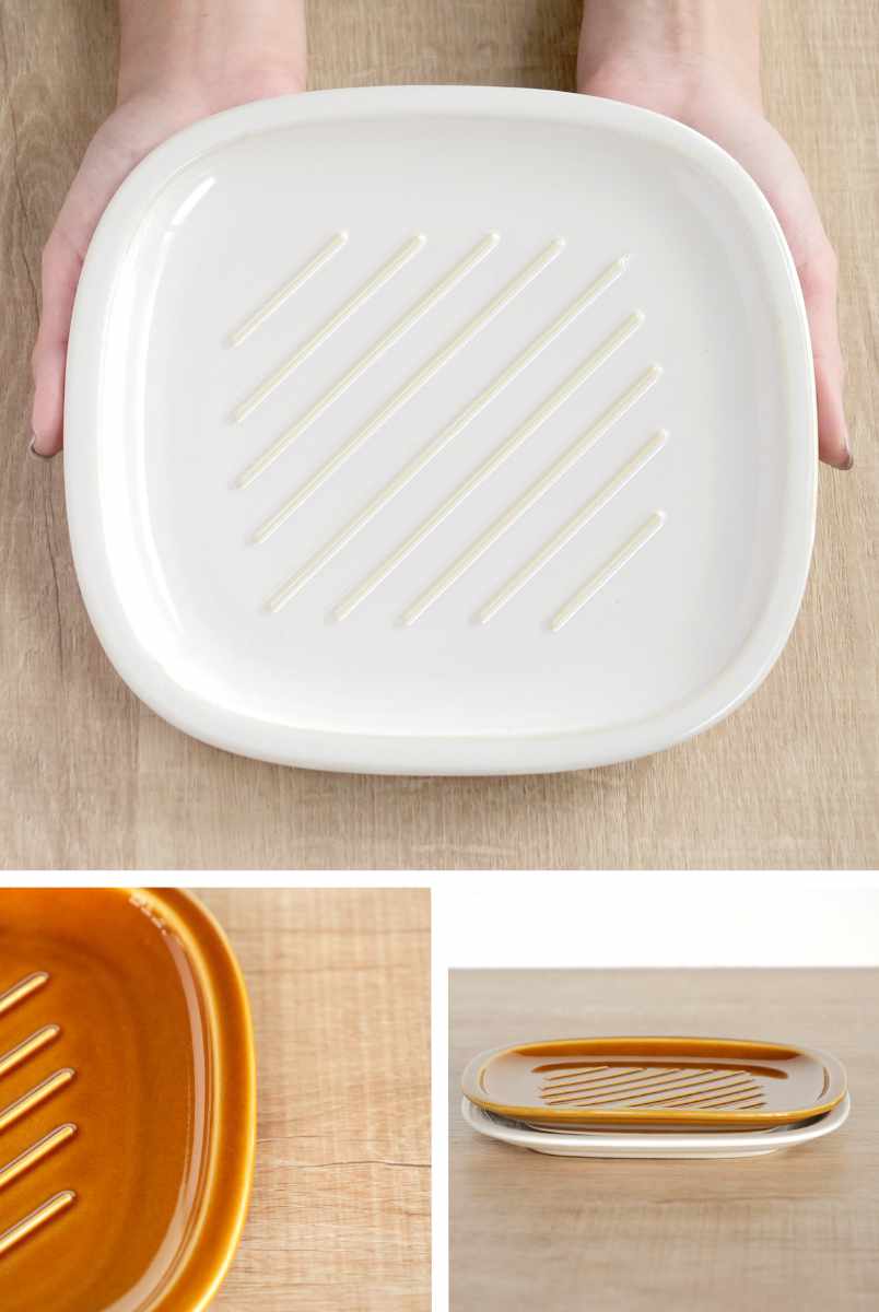 トースト 皿 20cm 三百十日商店 サクッとパン皿 ライン （ 食洗機対応