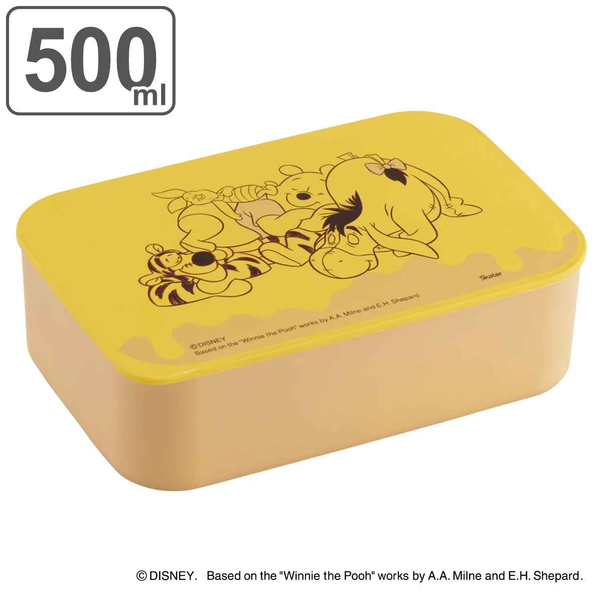 スケーター 弁当箱 1段 500ml 塗り くまのプーさん （ プーさん お弁当 