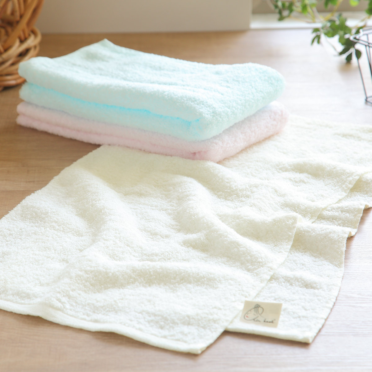 高級　エアーかおる エニータイム　5本セット オーガニックコットン ホワイト エアーかおる タオル スリム エニータイム ベビマム 34×120cm