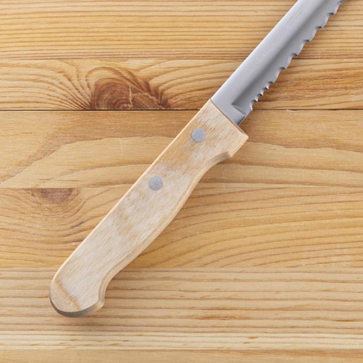 貝印 パン切り包丁 Bready WOOD 刃渡り21cm （ ブレッドナイフ パン