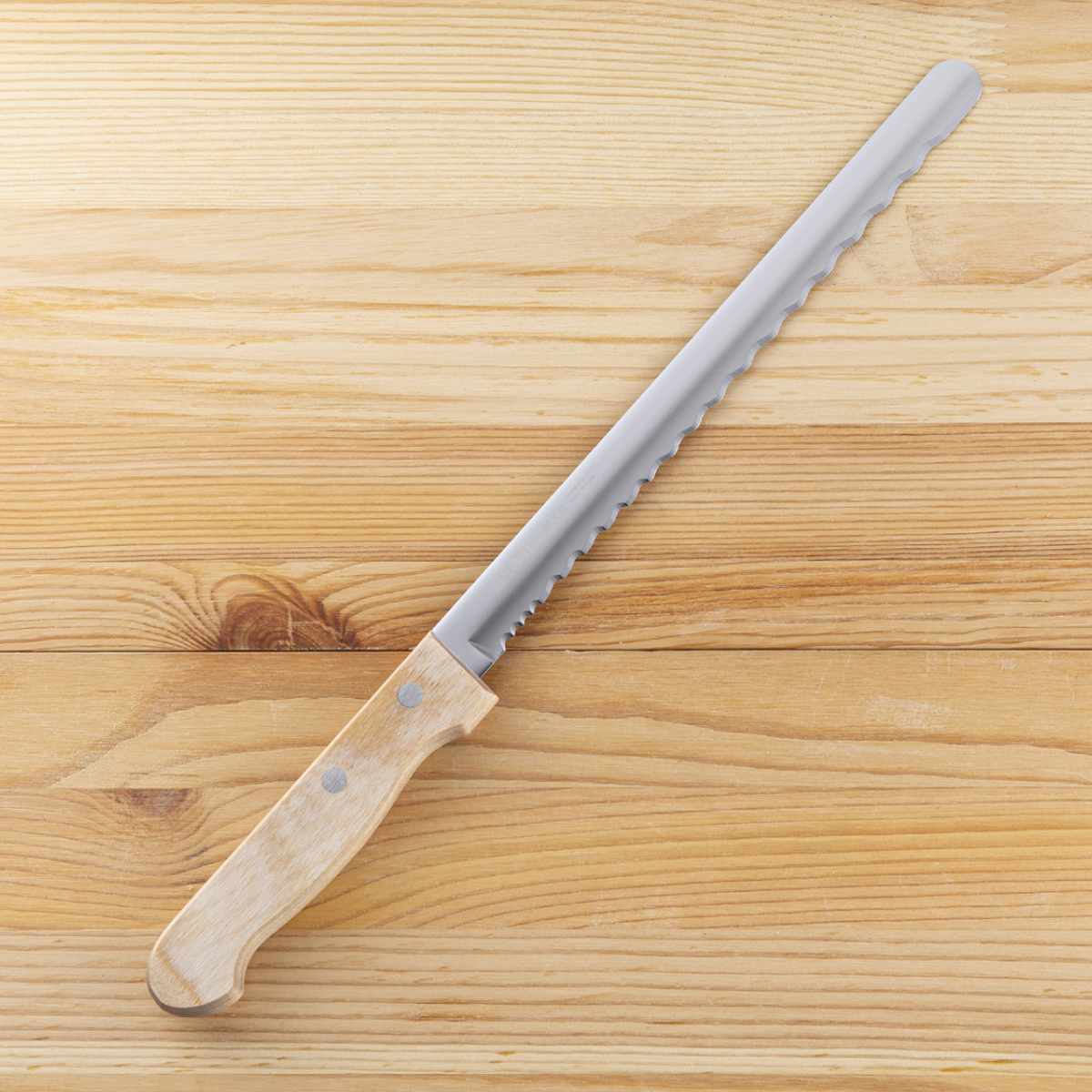 貝印 パン切り包丁 Bready WOOD 刃渡り21cm （ ブレッドナイフ パン