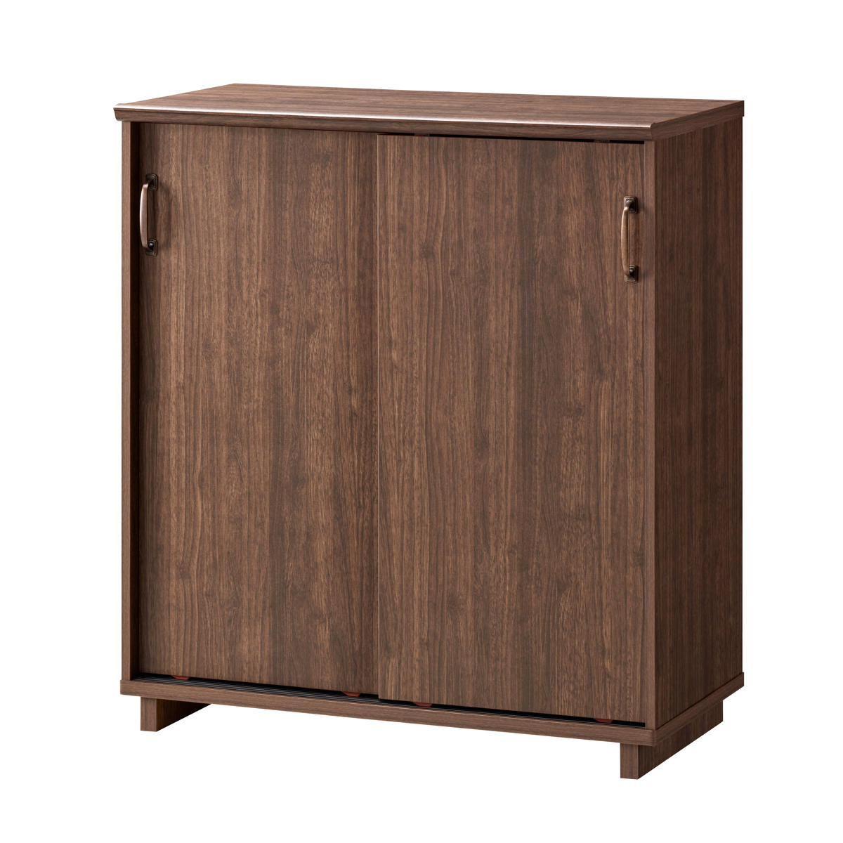 靴キャビネット シューズラック(ブラウン 120x32x100cm) 朝日木材加工 シューズボックス 引き戸 シンプルモダン Cosalo 幅79cm