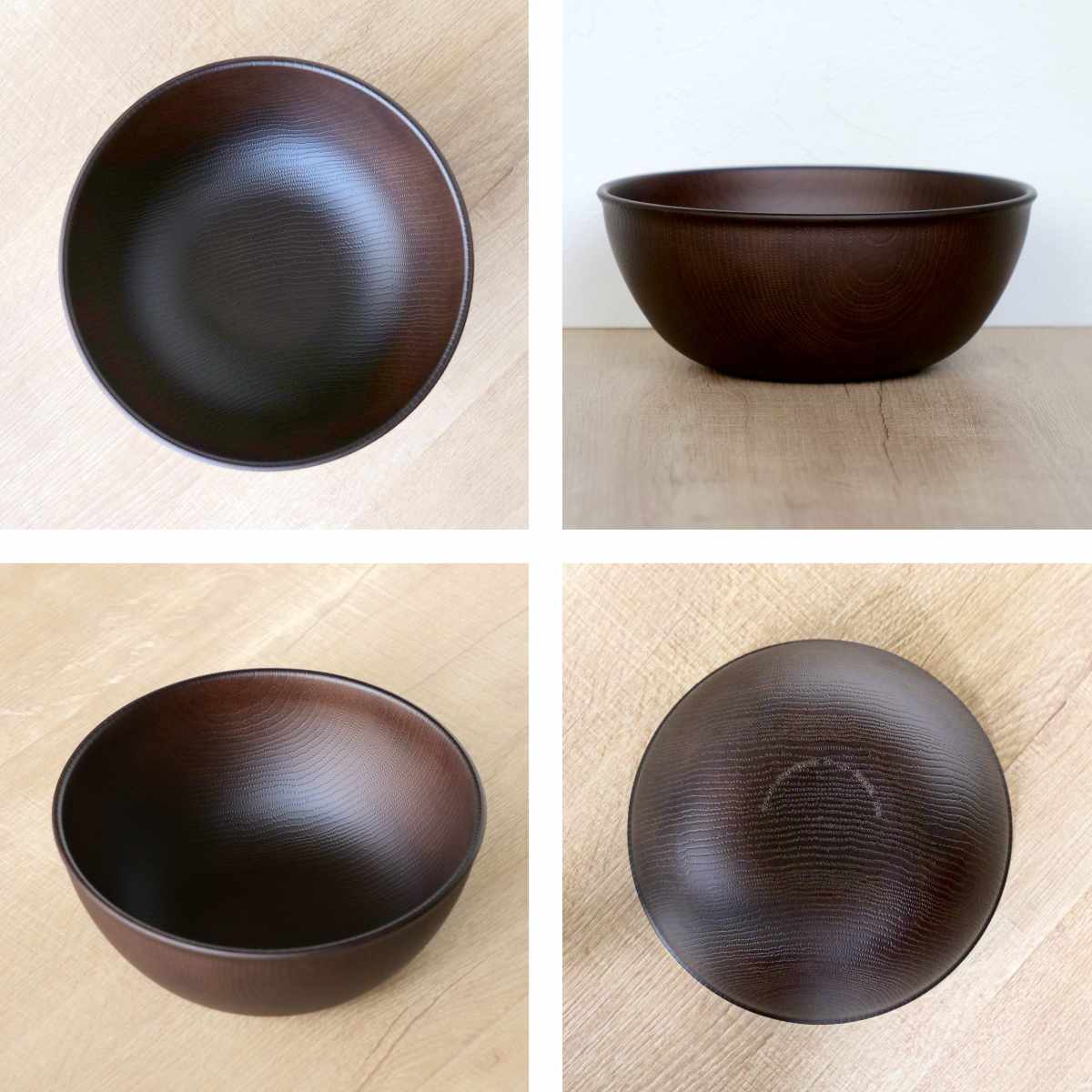 ボウル 19.5cm サラダボウル Nhhome 木目調 プラスチック （ 食洗機