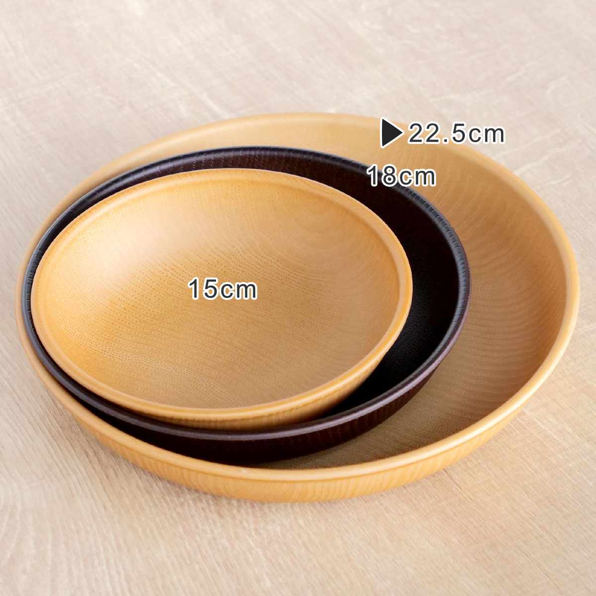 プレート 22.5cm L Nhhome 木目調 プラスチック （ 食洗機対応 電子