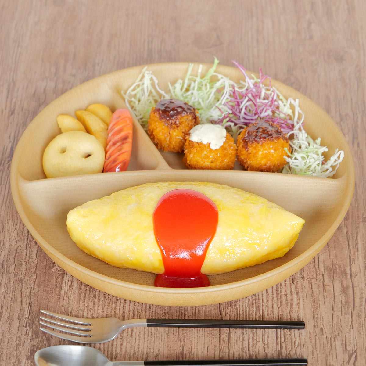 ランチプレート 27cm Nhhome 木目調...の詳細画像4
