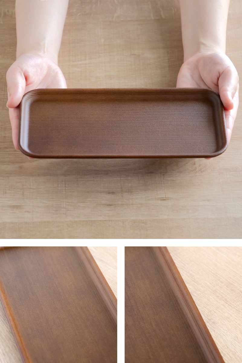 トレー 24cm 長角 Nhhome 木目調 プラスチック （ トレイ カフェトレー