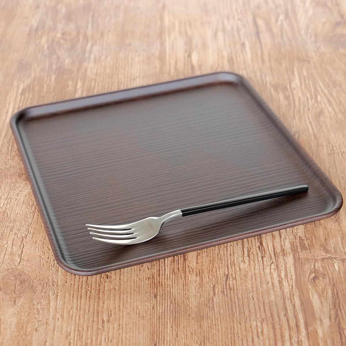 トレー 24cm 正角 Nhhome 木目調 プラスチック （ トレイ カフェトレー