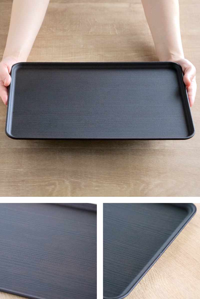 トレー 36cm 長角 Nhhome 木目調 プラスチック （ トレイ ランチ
