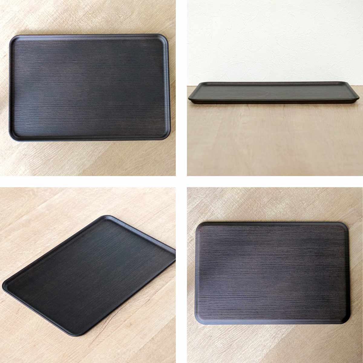 トレー 36cm 長角 Nhhome 木目調 プラスチック （ トレイ ランチトレー