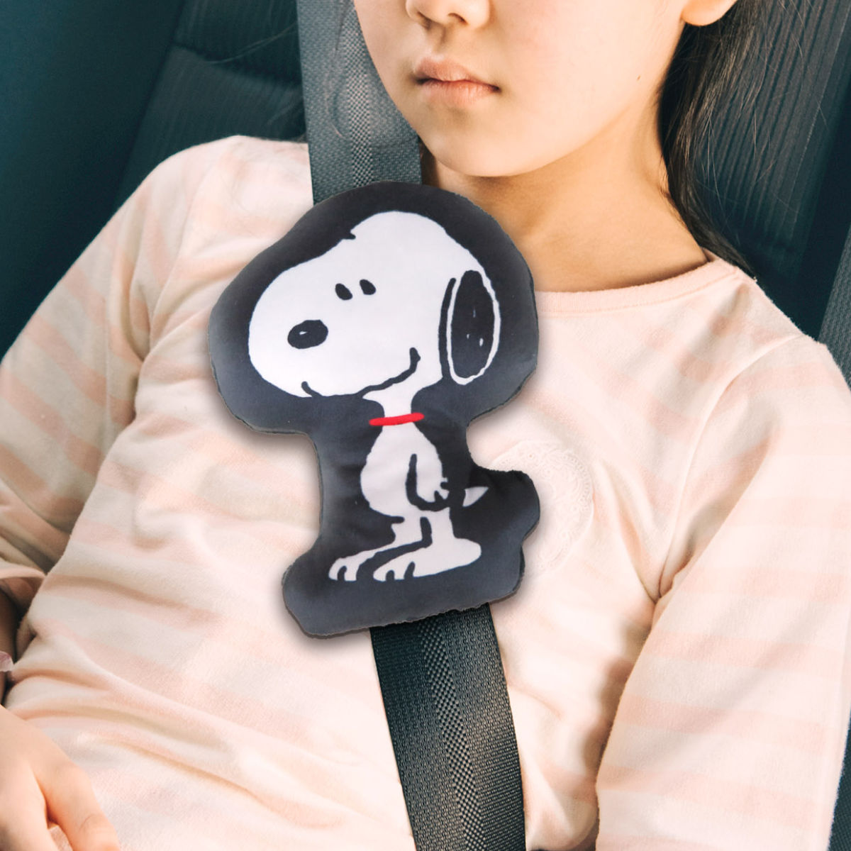 カー用品 ふわふわ シートベルトカバー スヌーピー （ シートベルト