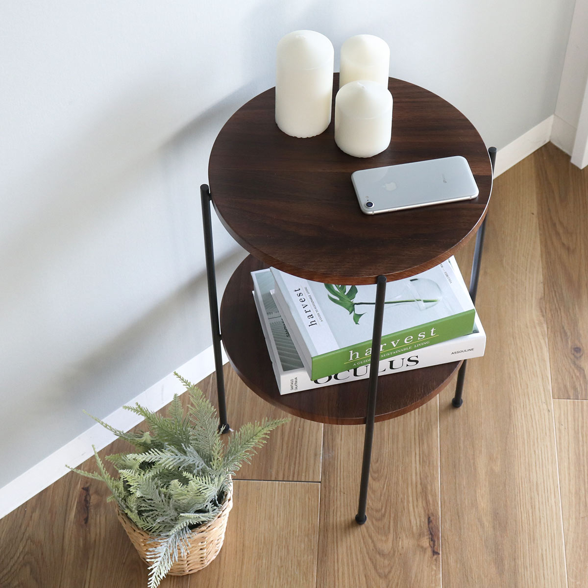 2個セット　【アウトレット】 サイドテーブル 高さ52cm 2段 ラック アウトレット】 サイドテーブル 高さ52cm 2段 ラック – ハウジー